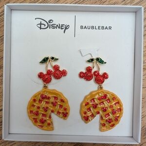 NIB! Disney X Baublebar Mickey Cherry Pie Earrings